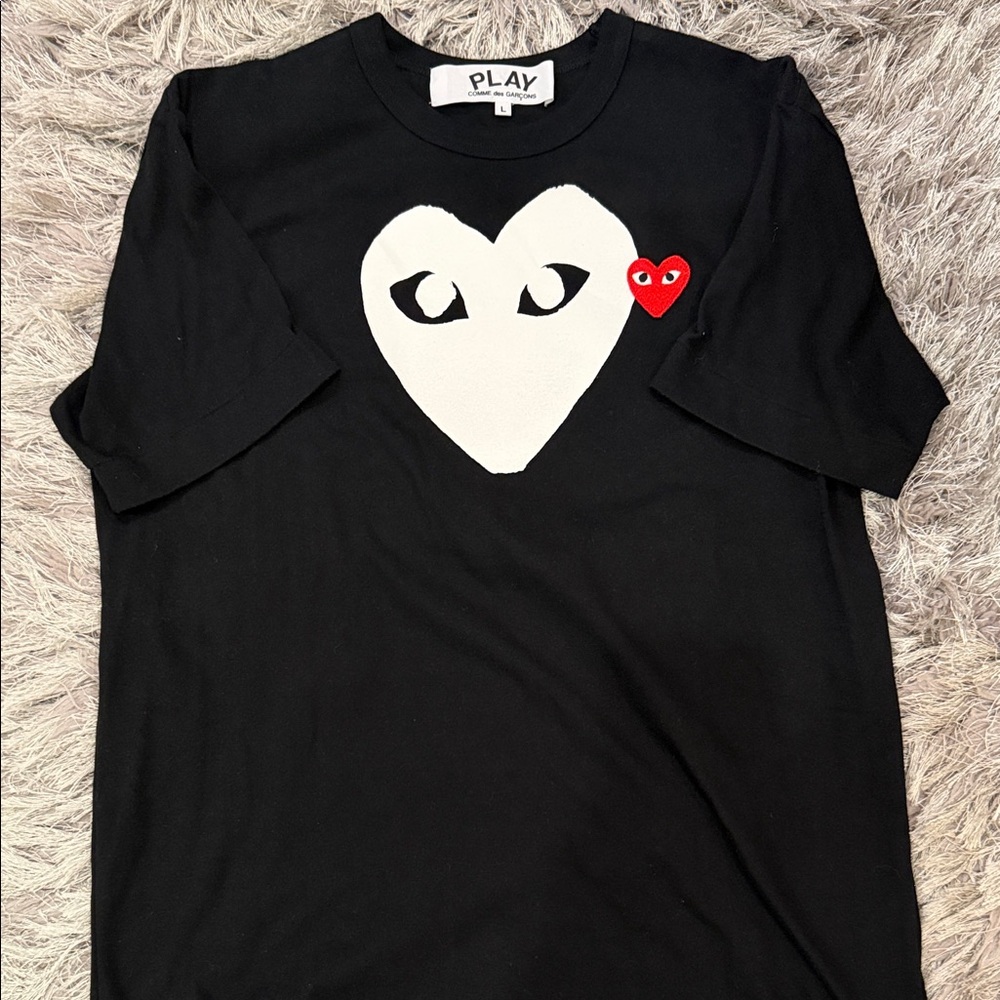 Comme des Garcons PLAY Black Tee with Heart Logo